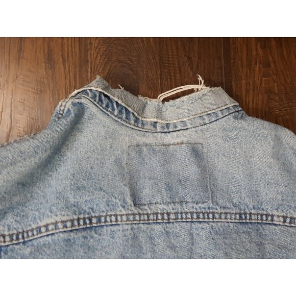 Vintage Levi Strauss Jacket Adult Blue Distressed Denim Classic Button. (Read) - Picture 7 of 12